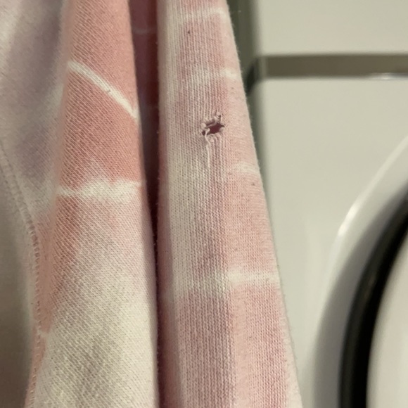 Victoria Secrets Pink Tie dye pink and white sweatshirt Xs - Picture 4 of 4